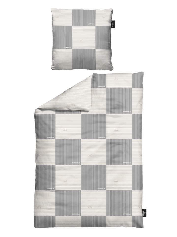 Sansibar Sansibar Bettwäsche Chessboard, 135 x 200 cm, Taupe günstig kaufen 135 x 200   80 x 80 cm