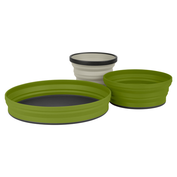 X-SET: 3-PCE   (X-MUG,X BOWL, X PLATE &  STORAGE POUCH) - Campinggeschirr