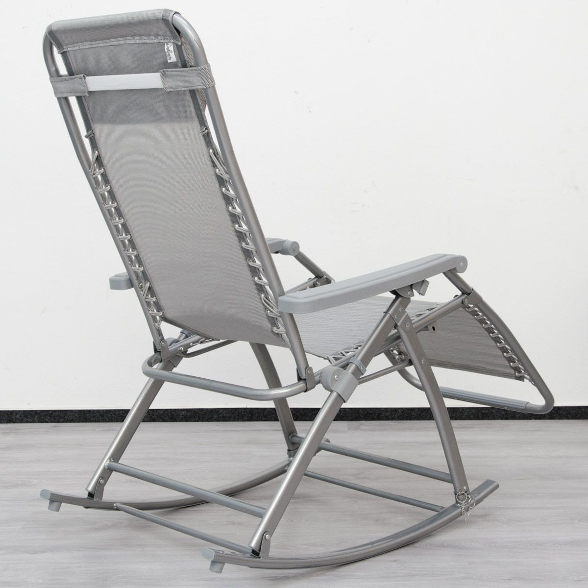 AMANKA 170 x 70 grau Schaukelstuhl Relaxstuhl