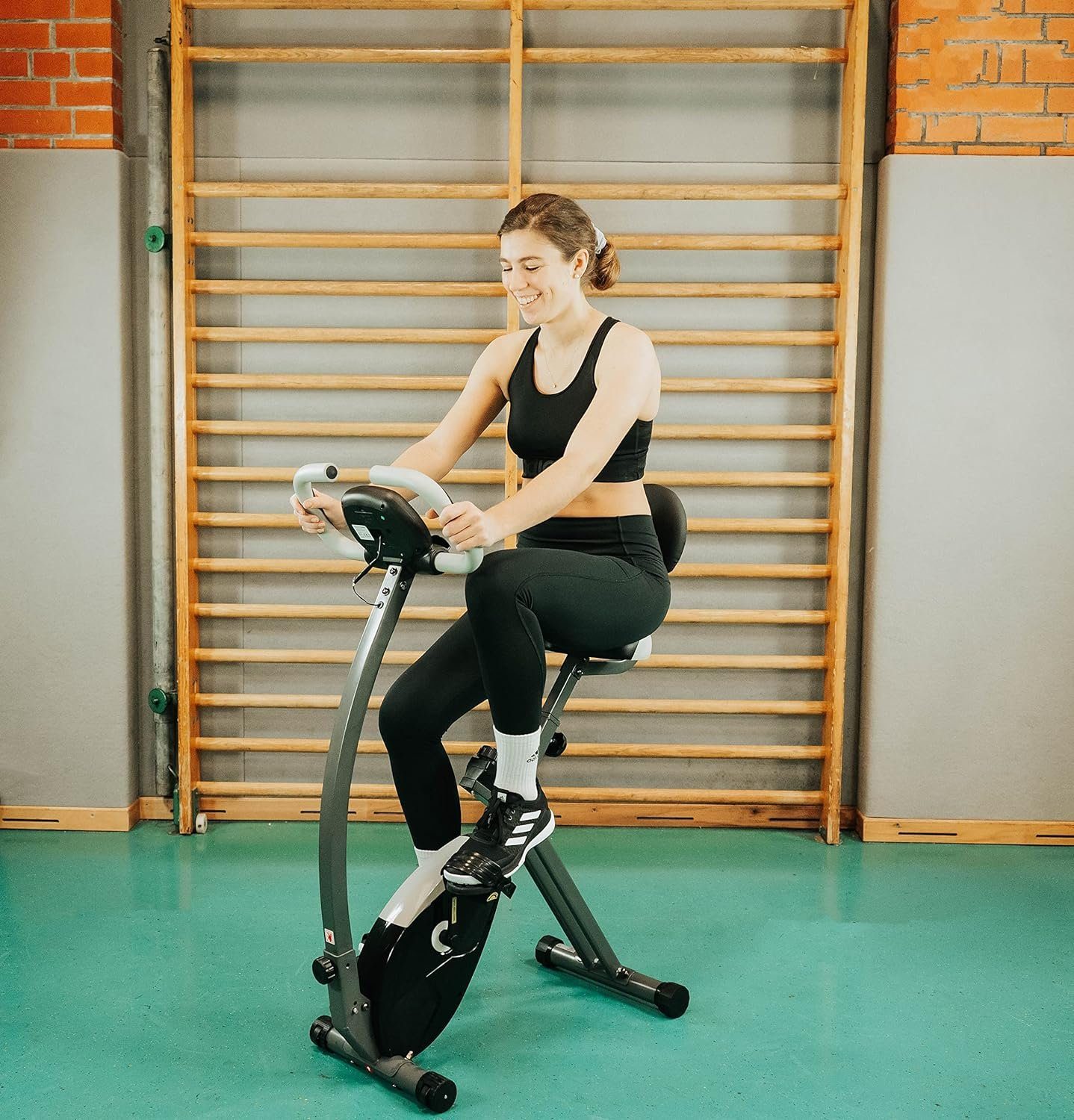 Fjoerdesports Heimtrainer Fjoerdesports Senioren Heimtrainer, Heimtrainer (Geschwindigkeitsüberwachung, gepolsterter Sitz, verstellbare Widerstandsstufen, Handpulssensoren, Zusammenklappbar, verstellbare Höhe, LCD-Display, Gepolsterter Sitz, verstell