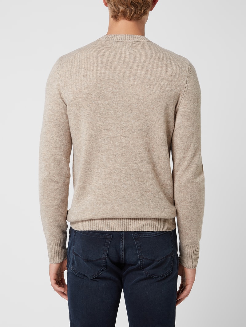 Pullover aus Lammwollmischung Modell 'Mablake' in taupe meliert
