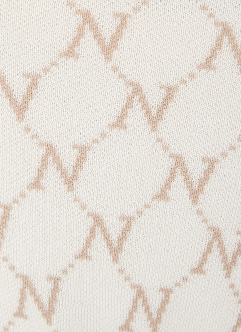 Cardigan scurt NIKKIE Brisbane din tricot subțire cu imprimeu cu logo
