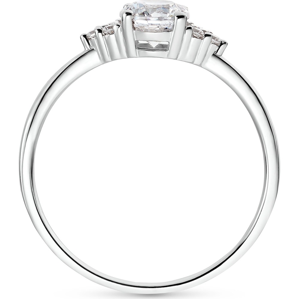 FAVS Bague pour femme 375 Or blanc or blanc Bague