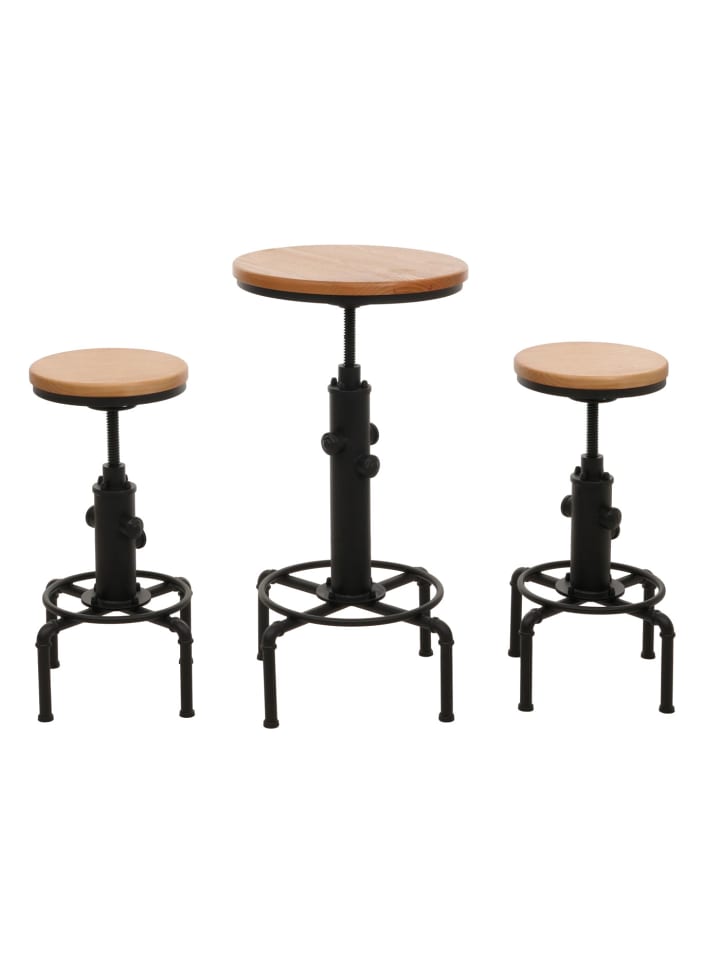 MCW Set Bartisch   2x Barhocker N23, Natur günstig kaufen onesize