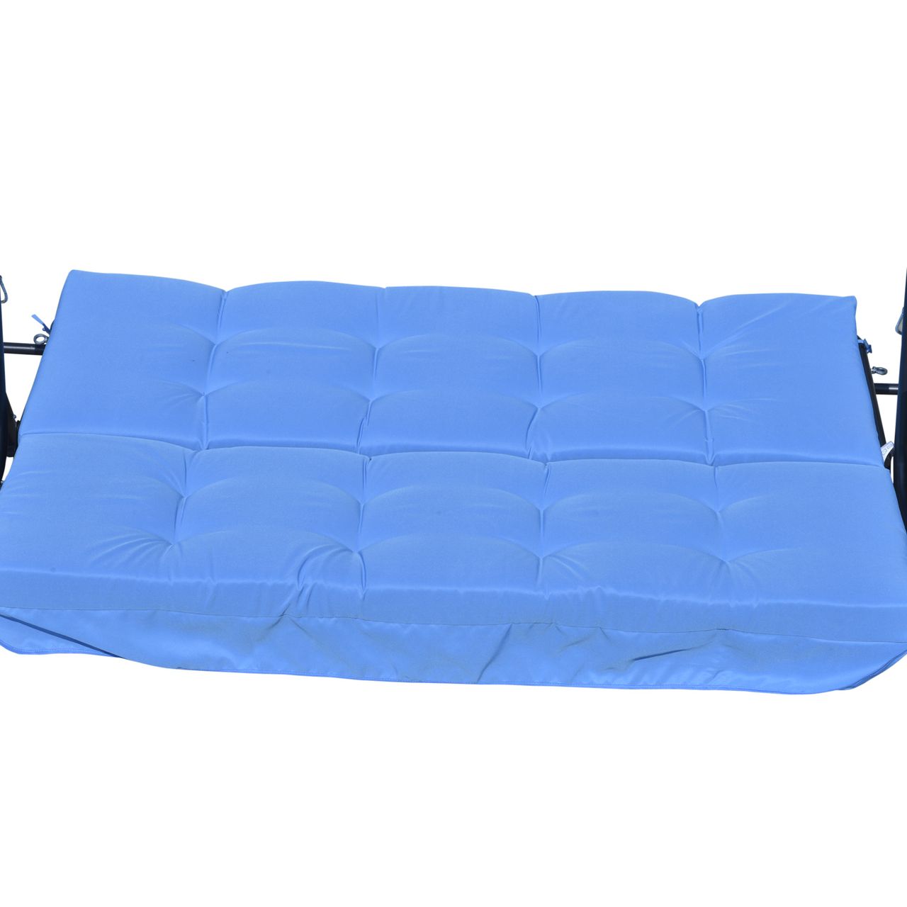 Outsunny Auflagen-Set für Hollywoodschaukel 170 cm Stuhlkissen Schaukelauflage Sitzkissen Gartenschaukel Gartenpolster Rückenkissen Seitenkissen Blau