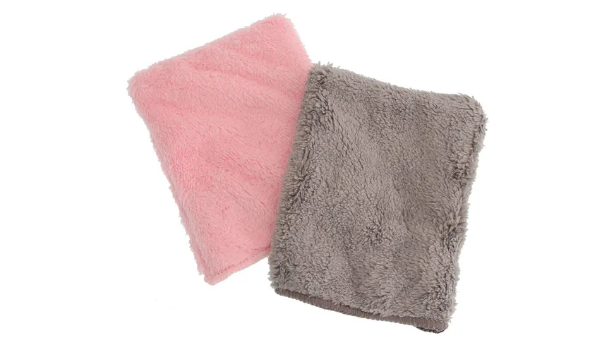Barbara Hofmann Mikrofaser-Reinigungs-Handschuh Grau Rosa