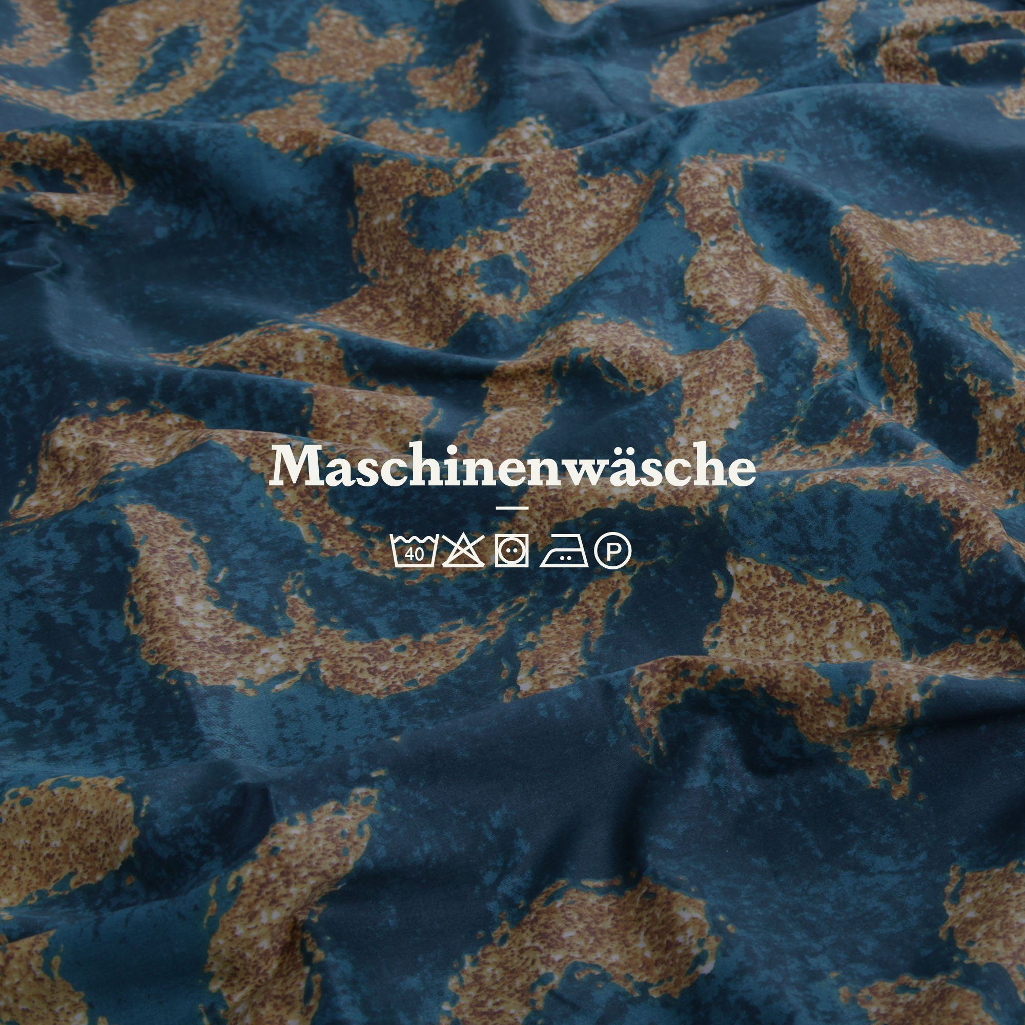 Bettwäsche 2tlg. Bettbezug + Kissenbezug - Floral / Ornament, Bestlivings, Satin Baumwolle, 100% Baumwolle, verd. Reißverschluss, Satin Qualität - Bettdeckenbezug