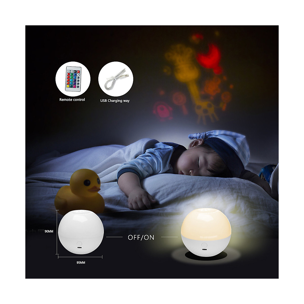 Nachtlicht 16 Farben Led Nachtlichter für Kinder