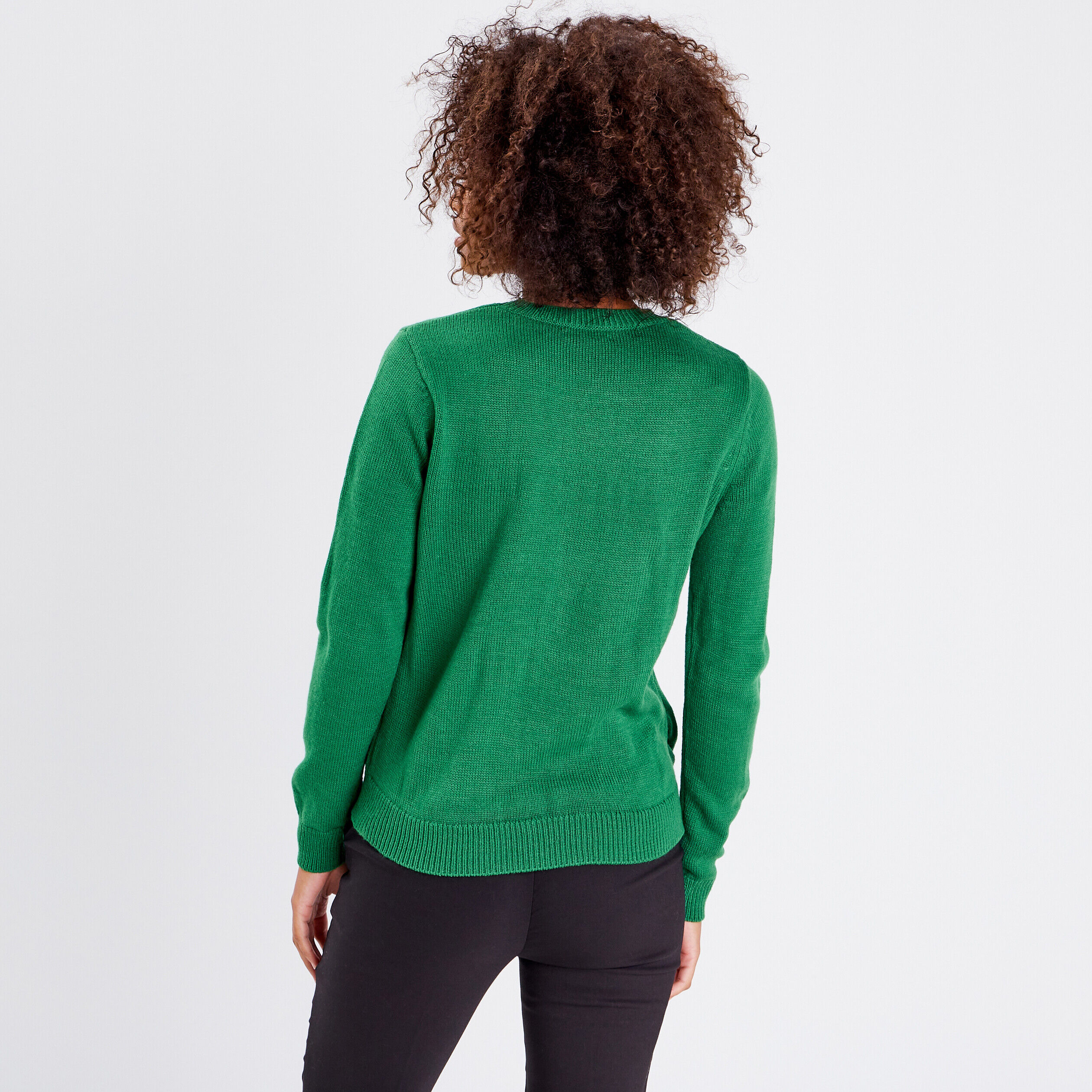 Pull avec sequins vert femme | Cache Cache