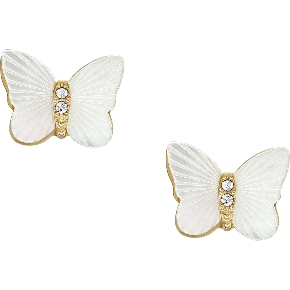 Fossil Boucles d'oreilles à fermoir à poussette Acier inoxydable Boucles d'oreilles