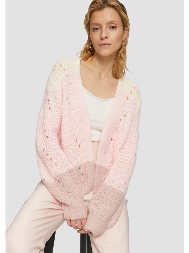 s.Oliver BLACK LABEL Strickjacke langarm in Pink günstig kaufen L