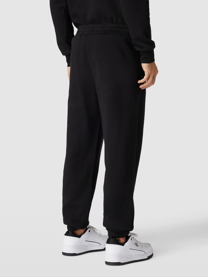Sweatpants mit Label-Stitching Modell 'Rochester' in schwarz