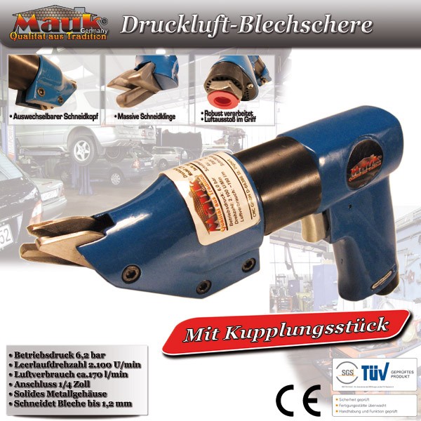 MAUK Druckluft Blechschere 90°