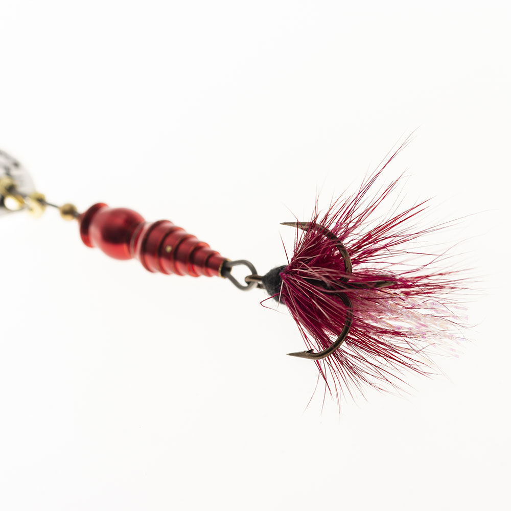 Mepps Bug Silver Cherry Spinning Spoon