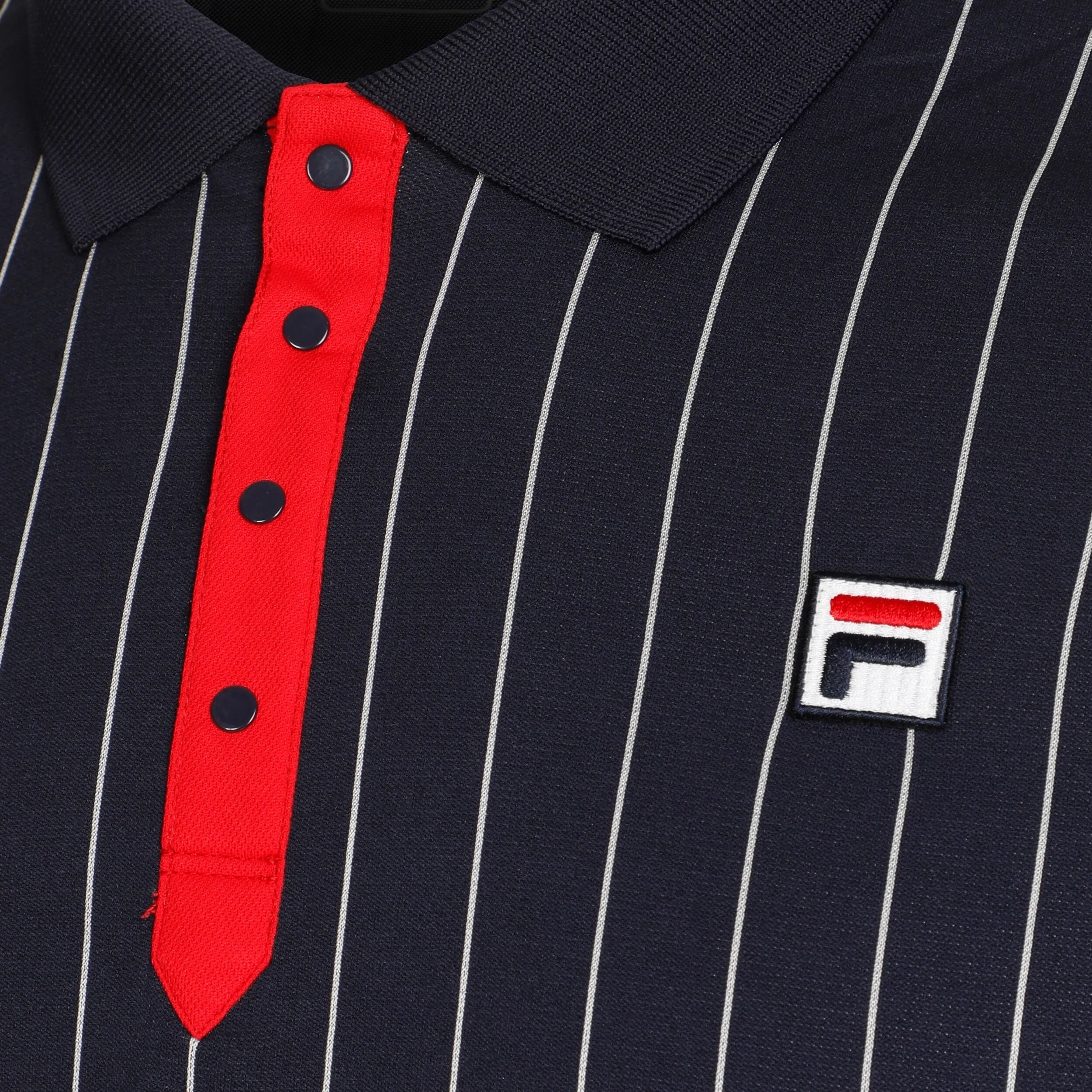 Stripes Polo Herren - Dunkelblau, Weiß