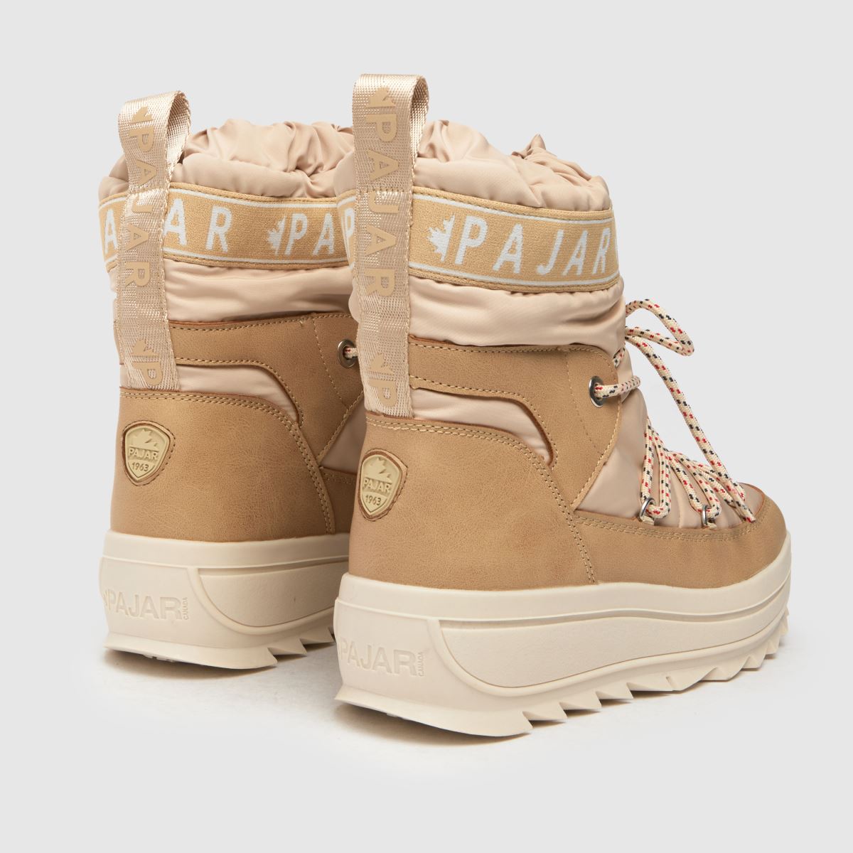PAJAR – Galaxy – Beige snöstövlar med ankelrem