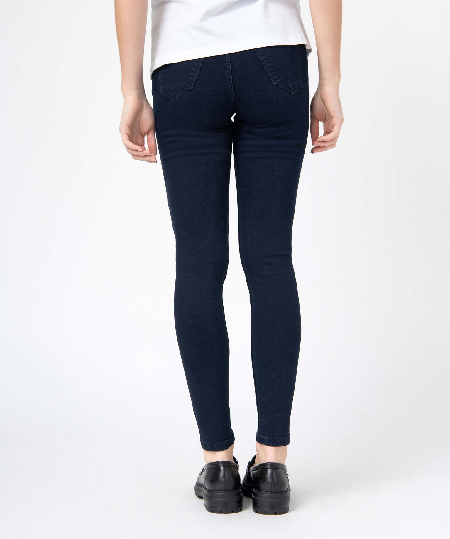 Jean de grossesse coupe Skinny avec bandeau bas noir | GEMO
