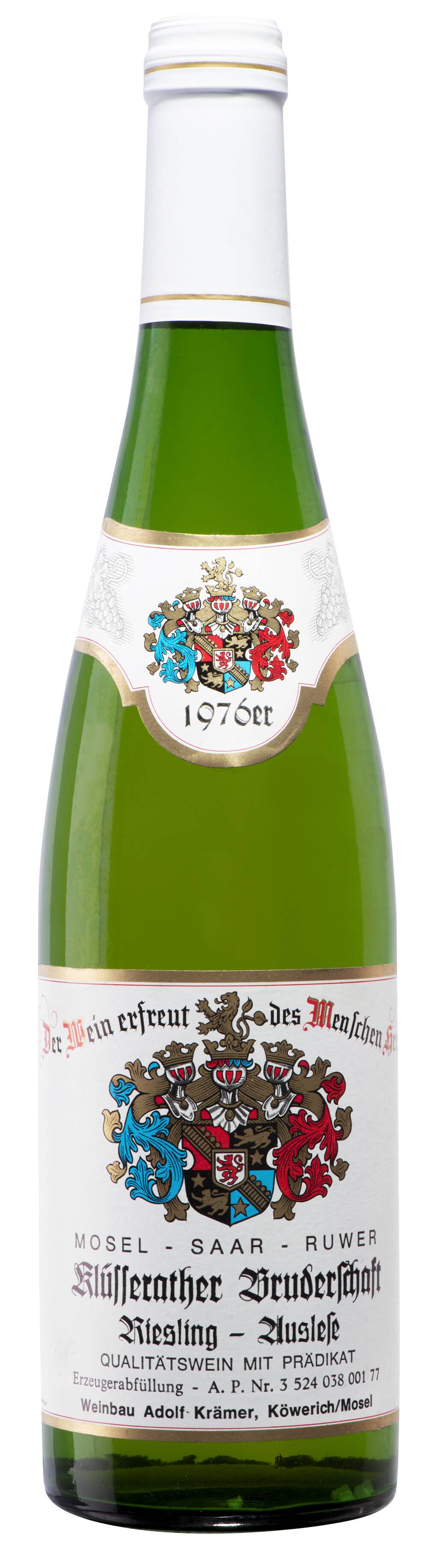 Weingut Thomas Krämer Riesling Auslese 1976 Klüsserather Bruderschaft 1976