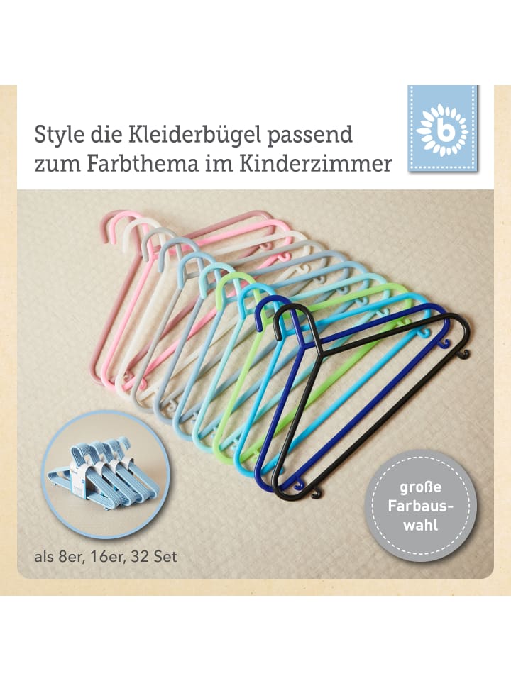 Bieco Spielwaren Kleiderbügel Kinder 16 St Trend blau in Trend Blau günstig kaufen onesize
