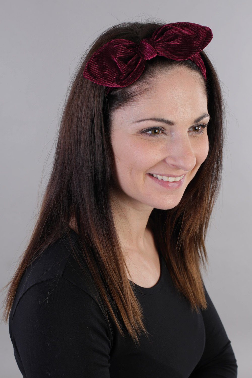 styleBREAKER Haarband, 1-tlg., Cord Haarband mit Schleife