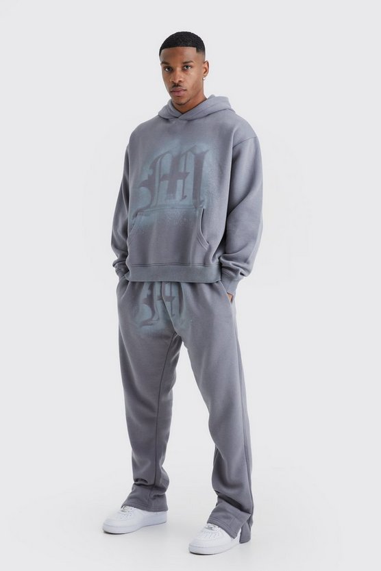 Oversize Trainingsanzug mit Graffiti-Print
