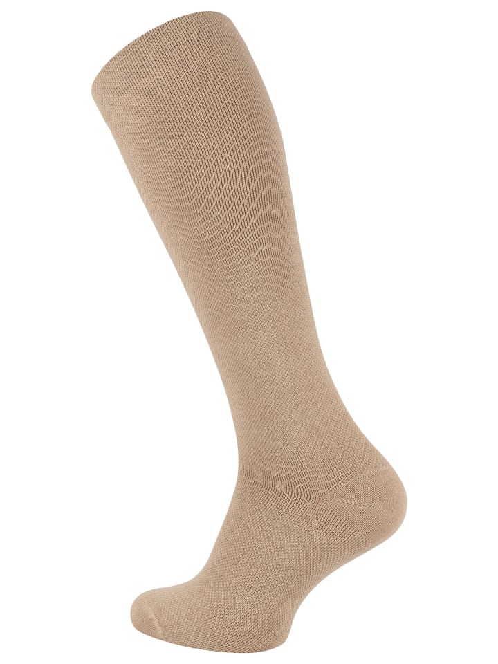 Cotton Prime® Stütz- und Reisekniestrümpfe mit Kompressionseffekt in beige günstig kaufen