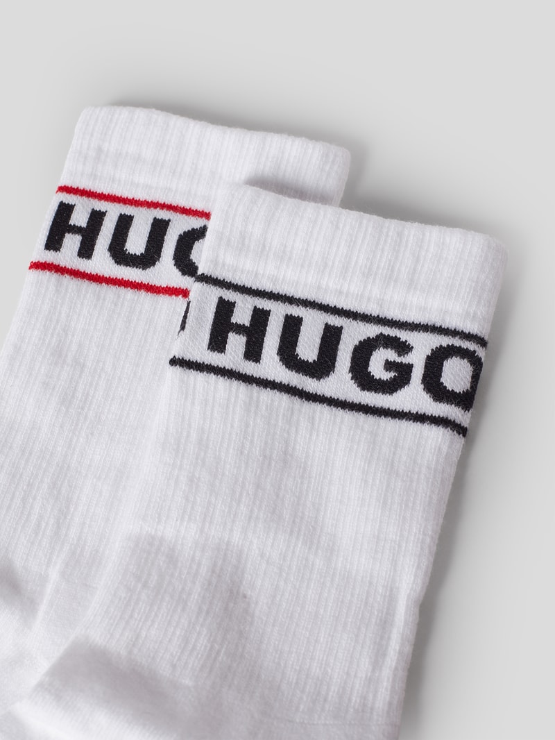 Socken mit Label-Print im 2er-Pack in weiß