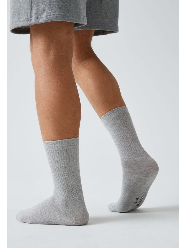 SNOCKS Tennissocken aus Bio-Baumwolle 4 Paar in Grau günstig kaufen