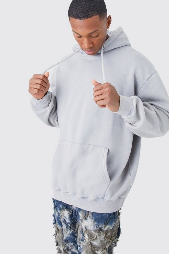 Oversize Hoodie mit Acid-Waschung