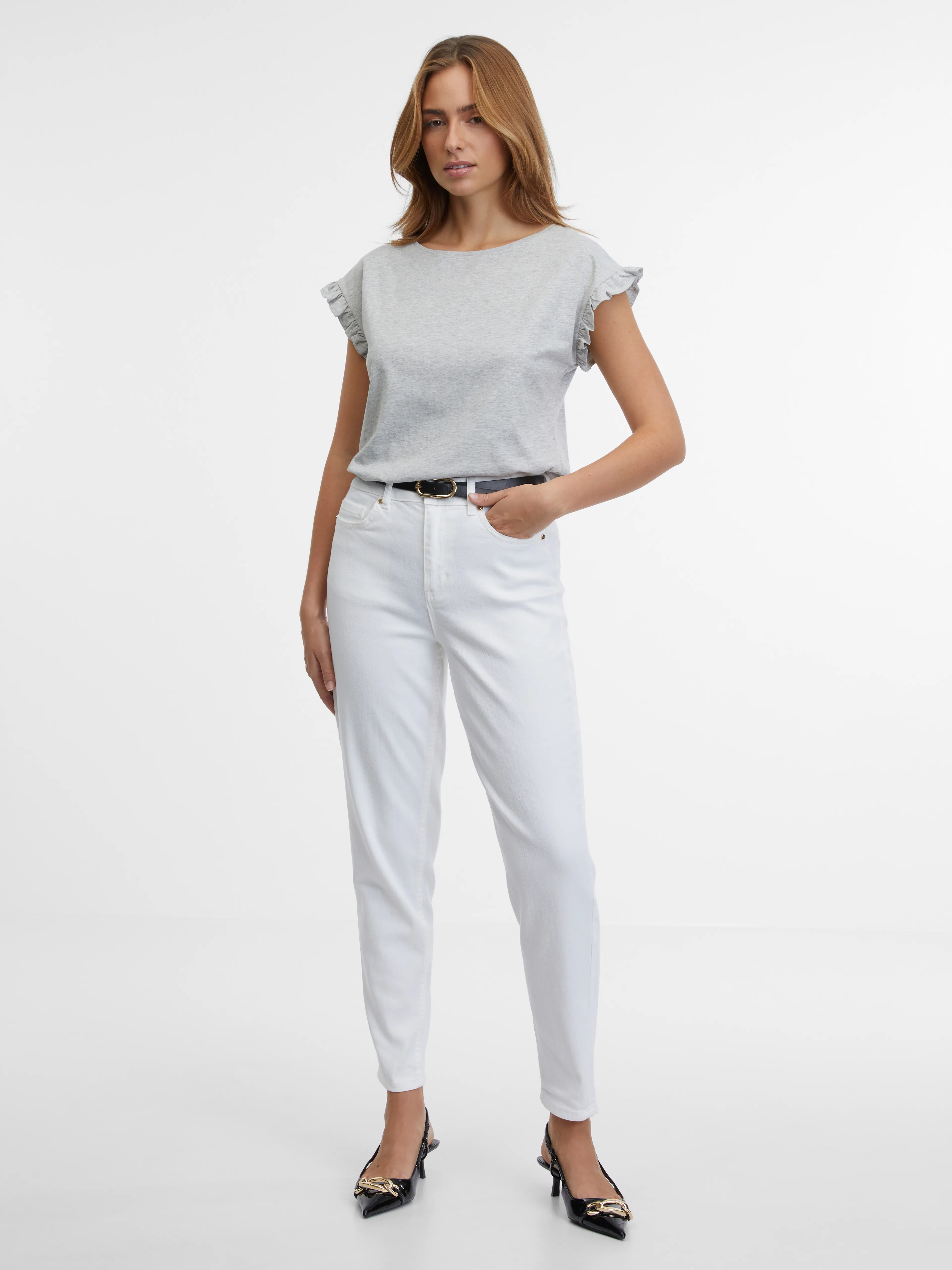 Hellgraues Damen-T-Shirt ORSAY
