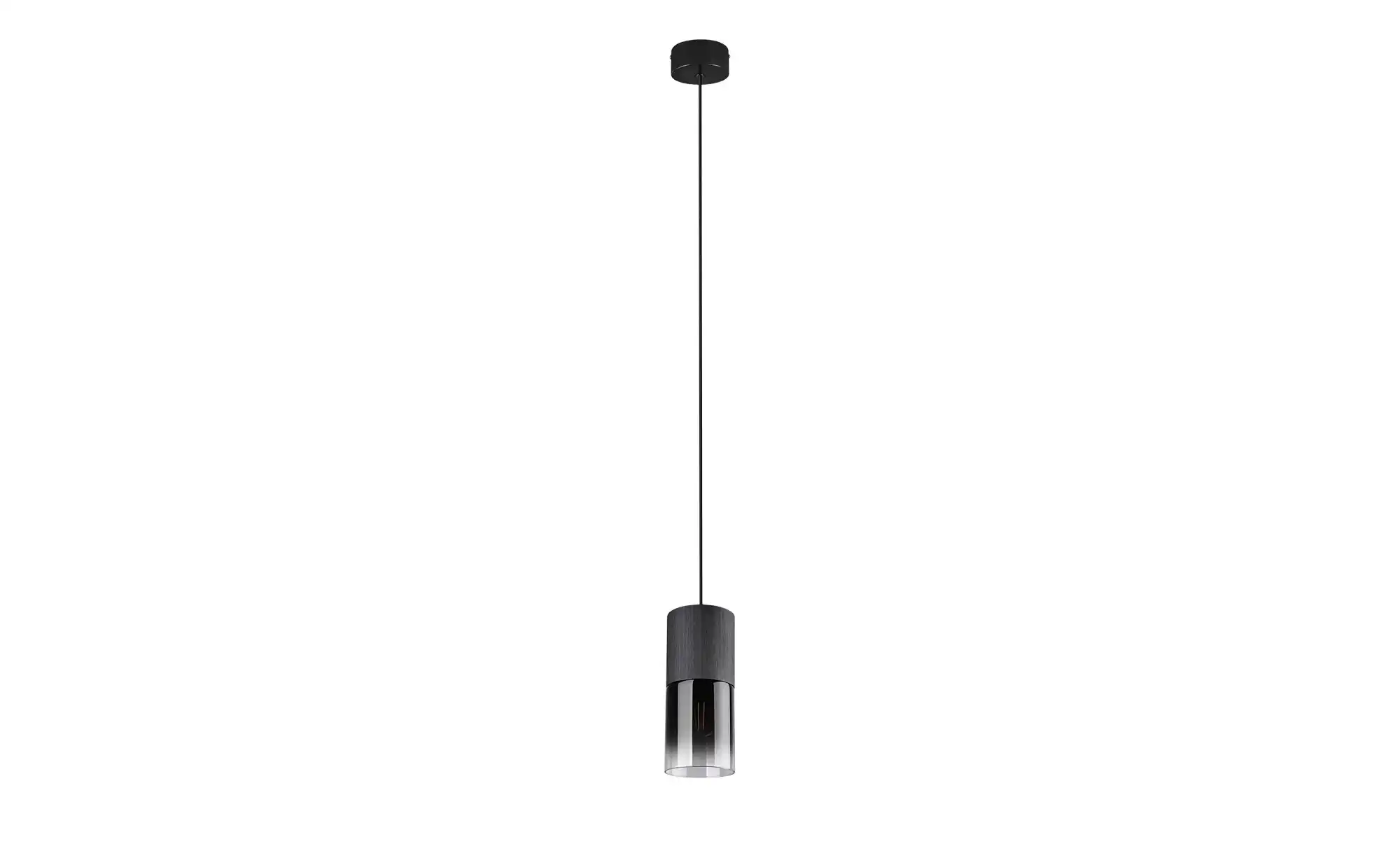 Trio Pendelleuchte, 1-flammig, Rauchglas schwarz