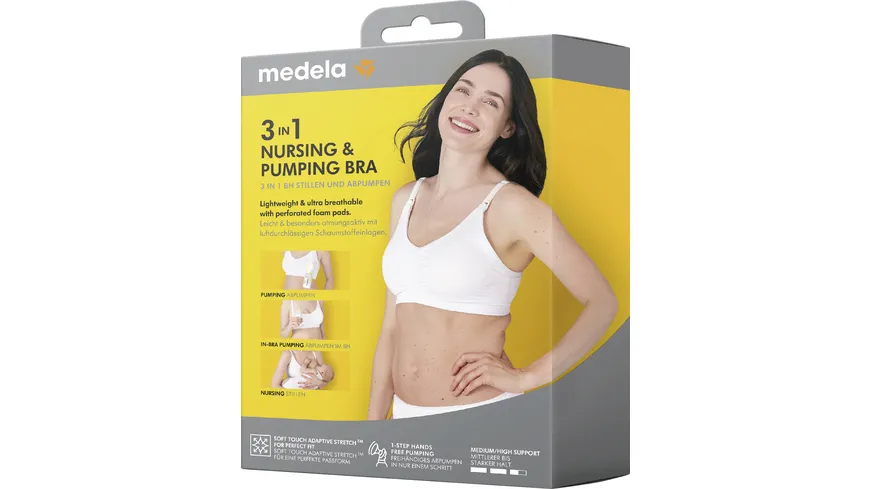 Medela 3-in-1 Hands-free Bra weiß, Gr. M weiß