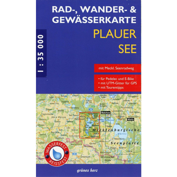 Rad-, Wander- und Gewässerkarte Plauer See - Fahrradkarte