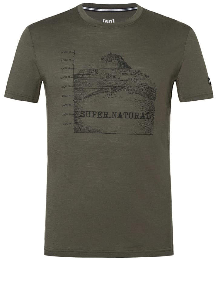 super.natural Merino T-Shirt 7 PEAKS TEE in braun günstig kaufen