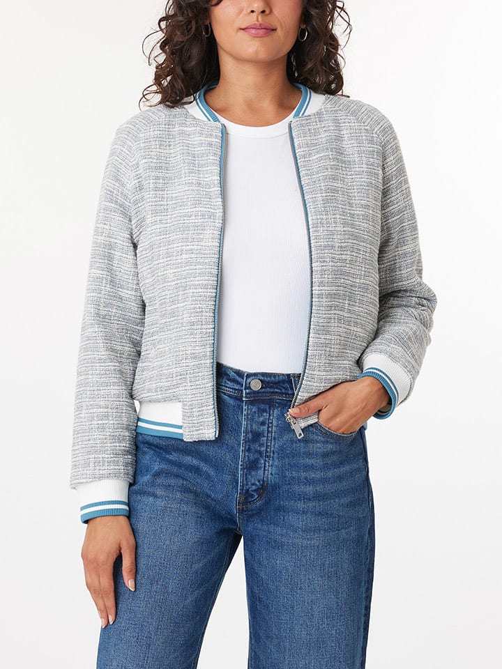 Scotch & Soda Cardigan in Hellblau/ Weiß günstig kaufen