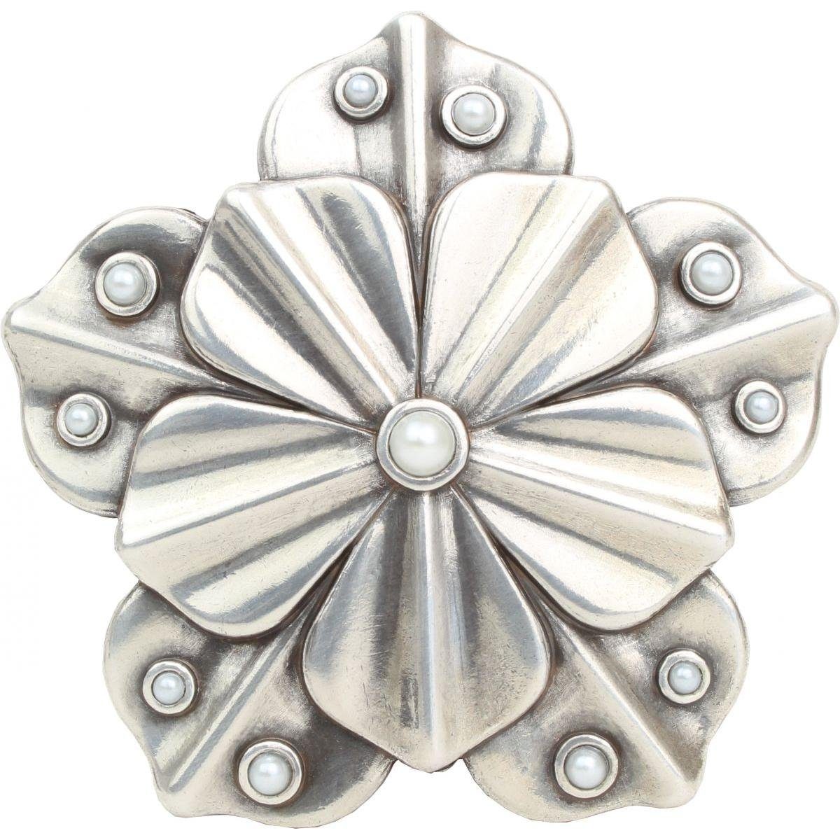 BELTINGER Gürtelschnalle Flower 4,0 cm - Buckle Wechselschließe Gürtelschließe 40mm - Gürtel bi
