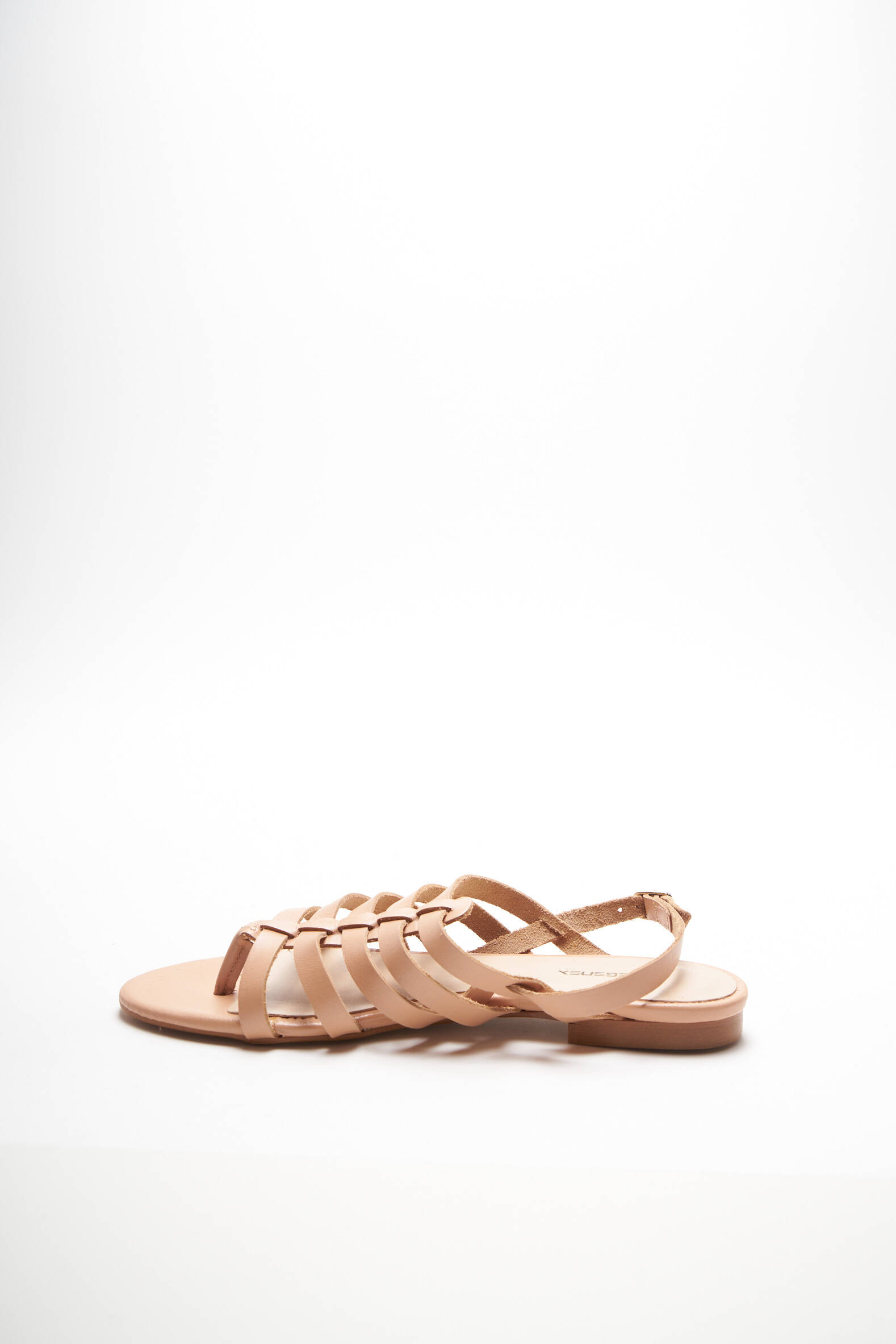 Bluegenex Sandales Nu Pieds Femme couleur beige