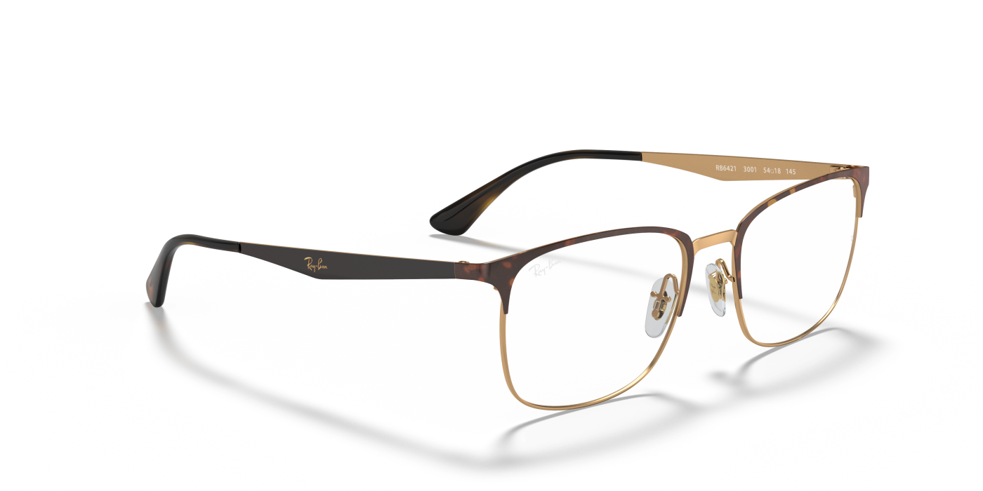 RB6421 OPTICS - Ochelari de soare lucioși cu aspect de carapace de broască țestoasă