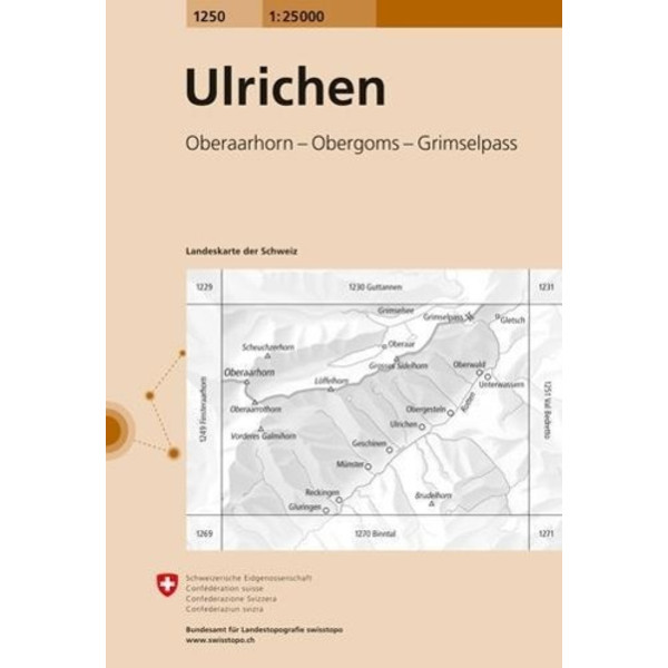 Swisstopo 1 : 25 000 Ulrichen - Wanderkarte