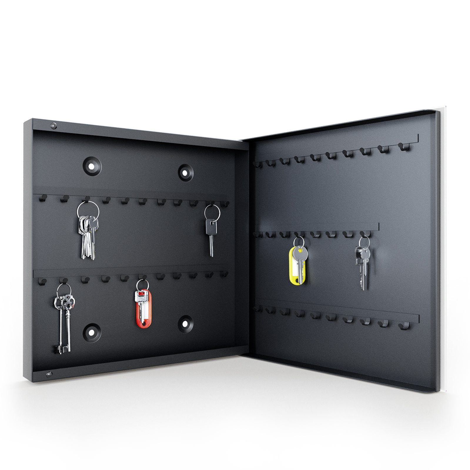 Primedeco Schlüsselkasten Magnetpinnwand und Memoboard mit Glasfront Motiv Holztextur (1 St)