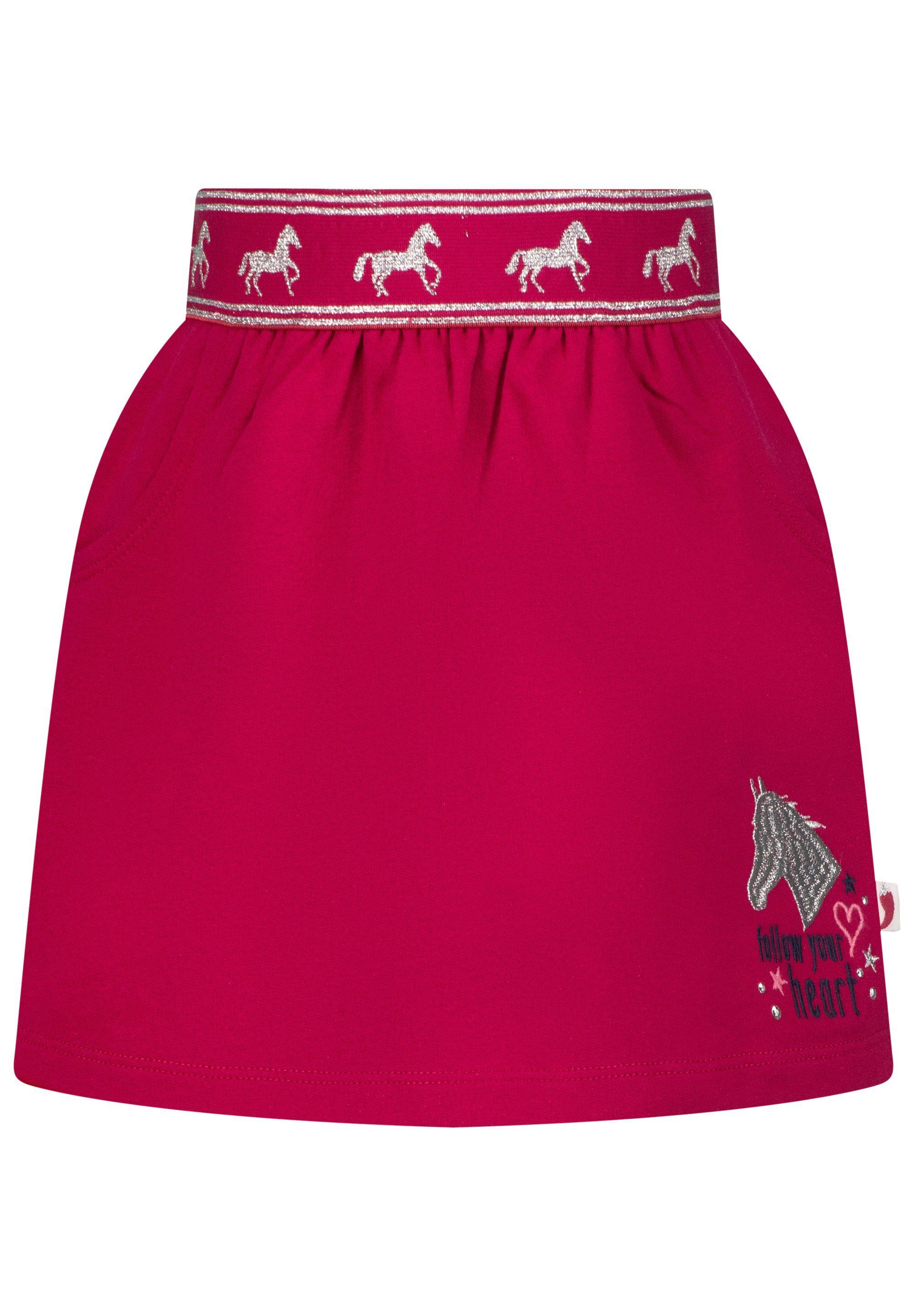 SALT AND PEPPER Midirock Girls Skirt Horse EmbStuds (1-tlg)