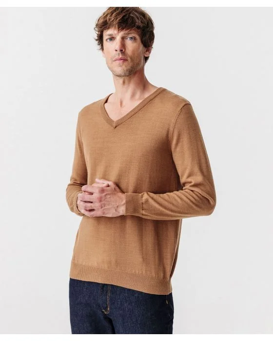 Pull col V laine et Thermolactyl