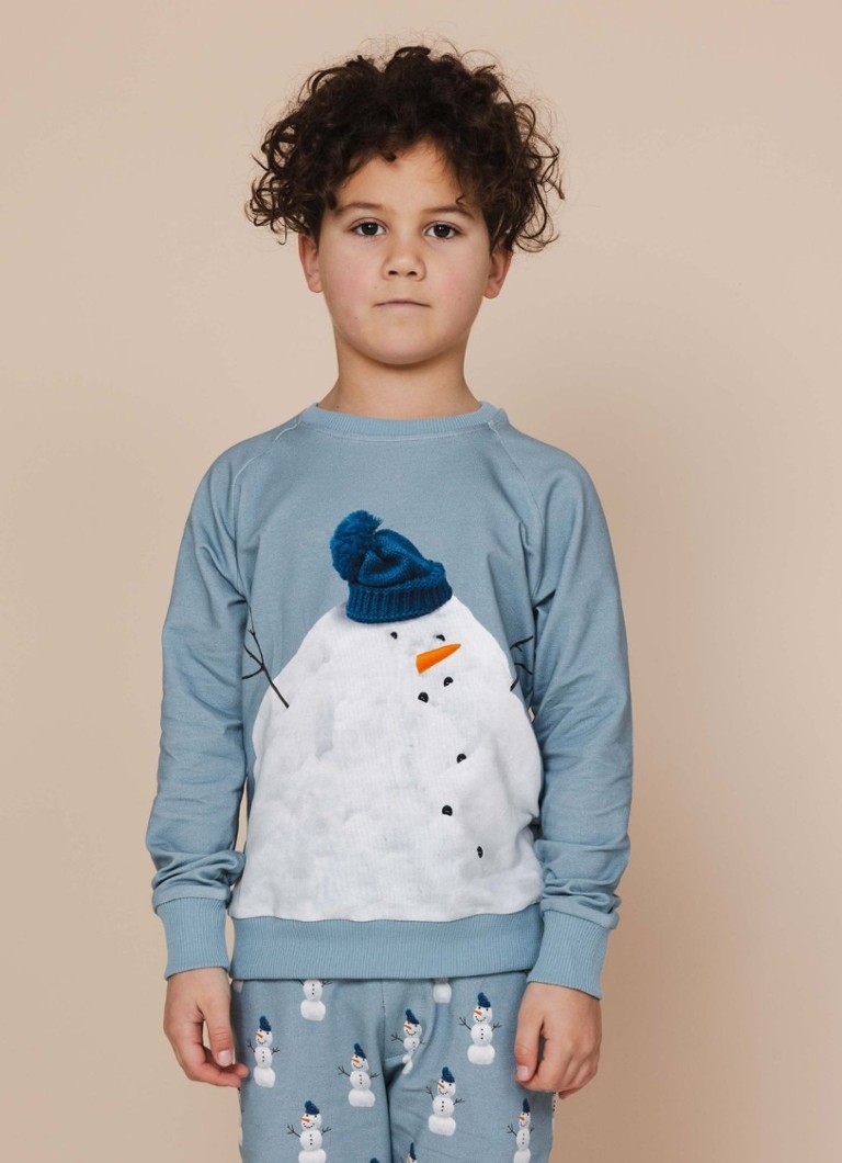 Majica dugih rukava Snurk Mr. Snowman od organskog pamuka