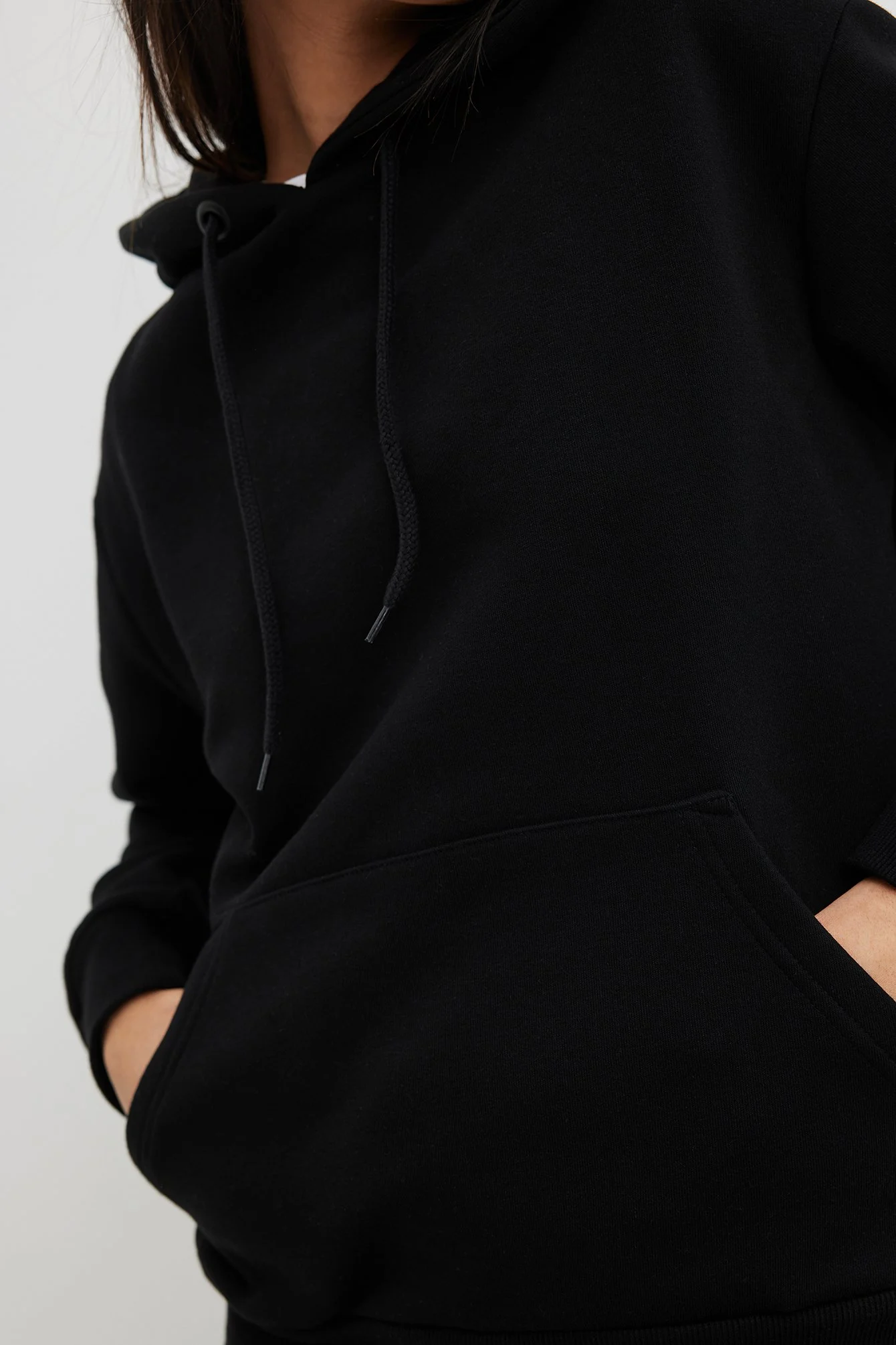Übergroßer gebürsteter Kapuzenpullover