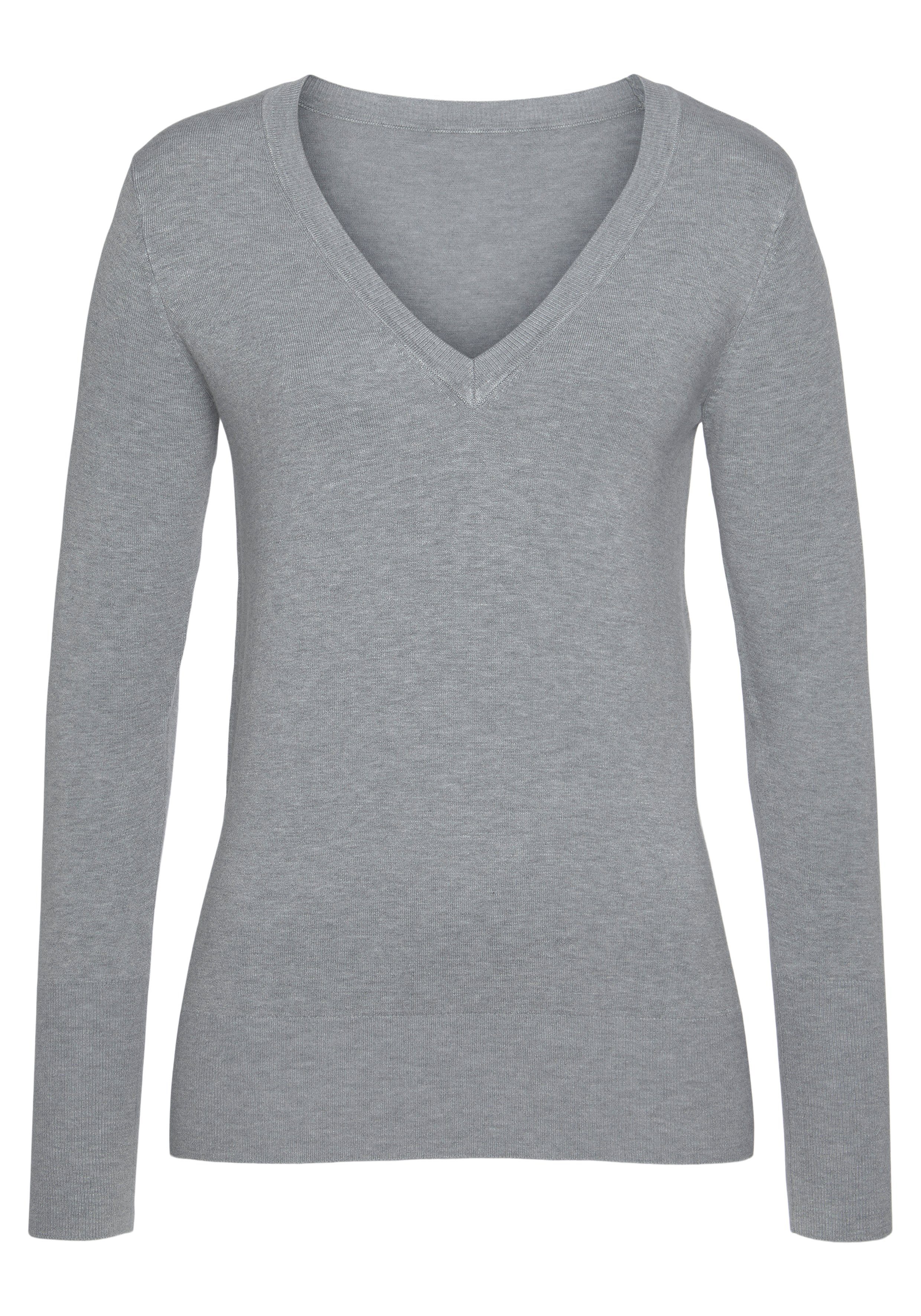 Vivance V-Ausschnitt-Pullover in taillierter Form