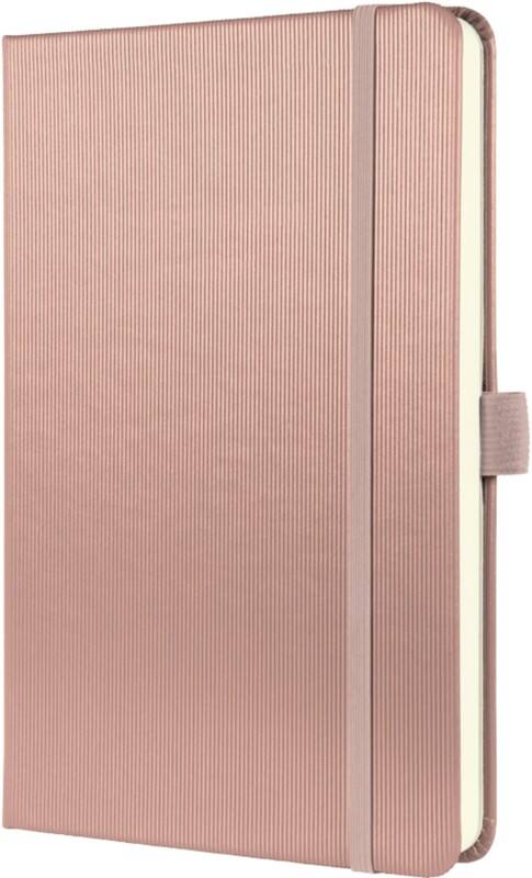 Sigel Conceptum Notizbuch DIN A5 Liniert Rückendrahtheftung Seitlich Gebunden Kunststoff Hardcover Rosé Metallic Perforiert 194 Seiten