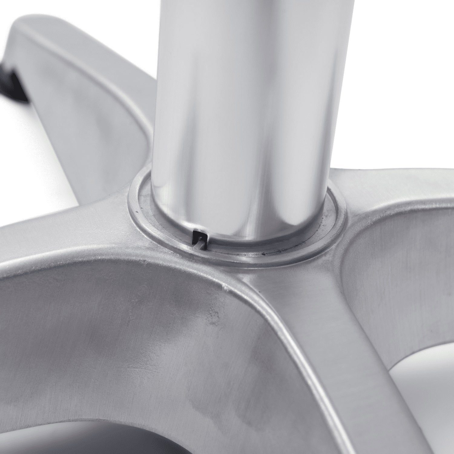 TroniTechnik Klapptisch Stehtisch Bistrotisch klappbar Ø 60cm, Aluminium und Edelstahl (in Weiß aus Aluminium, für Terrasse, höhenverstellbar bis 110cm), 2in1 Ø 60cm, wetterfest