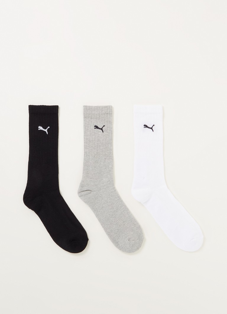 Pachet de 3 perechi de șosete cu logo-ul Puma