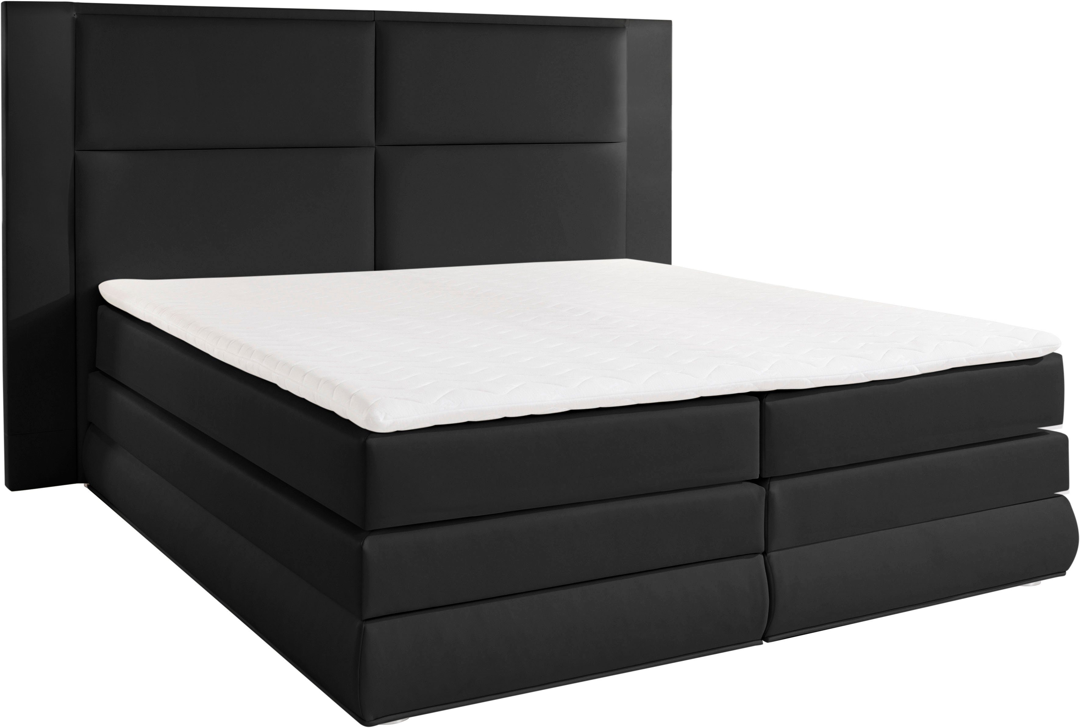 COLLECTION AB Boxspringbett Copenhagen, inklusive Bettkasten, Topper, wahlweise mit LED-Beleuchtung