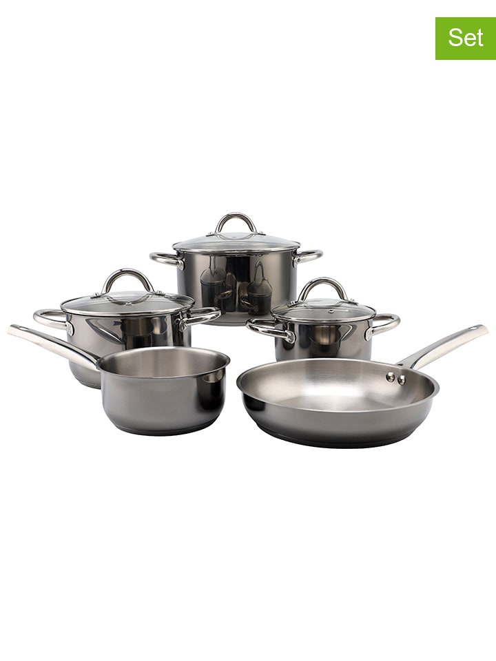 Echtwerk 8tlg. Kochtopf-Set in Schwarz günstig kaufen onesize